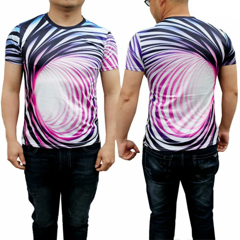 Мужская футболка с принтом гипноза коротким рукавом|Мужские футболки| |