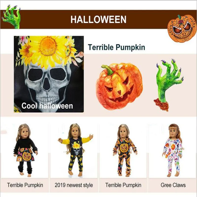 Подходит для 18 дюймов 43 см новорожденных новая детская одежда куклы скелета и