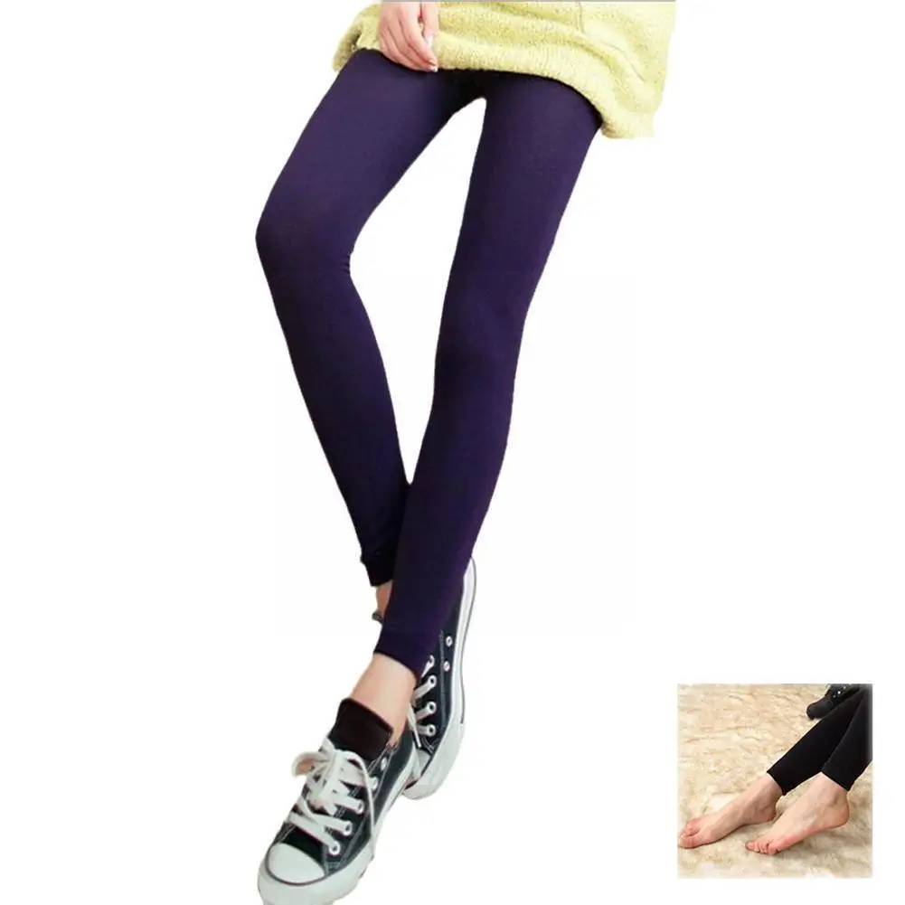 

Winter Leggings for Women High Waist Thick Velvet Stretch Leggings Color Warm Casual Leggings M0R9