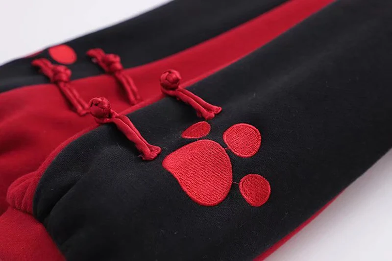 Женская толстовка с капюшоном и кошачьими ушками Черная Толстовка Оверсайз в