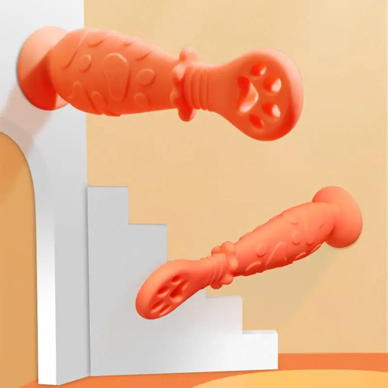 Mordedor de silicona masticable con forma de Pata de Gato para beb&eacute;, 2 uds., utensilio de mesa de entrenamiento de alimentaci&oacute;n de seguridad para beb&eacute; de 4 a 12 meses-3