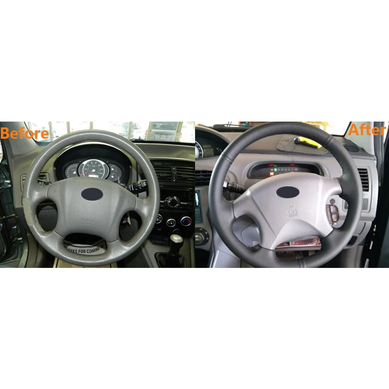 MEWANT черный чехол рулевого колеса автомобиля из искусственной кожи для Hyundai Tucson 2006