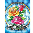 Раскраска из витражного стекла: раскраска для взрослых с красивым дизайном цветка из витражного стекла для расслабления-25 страниц