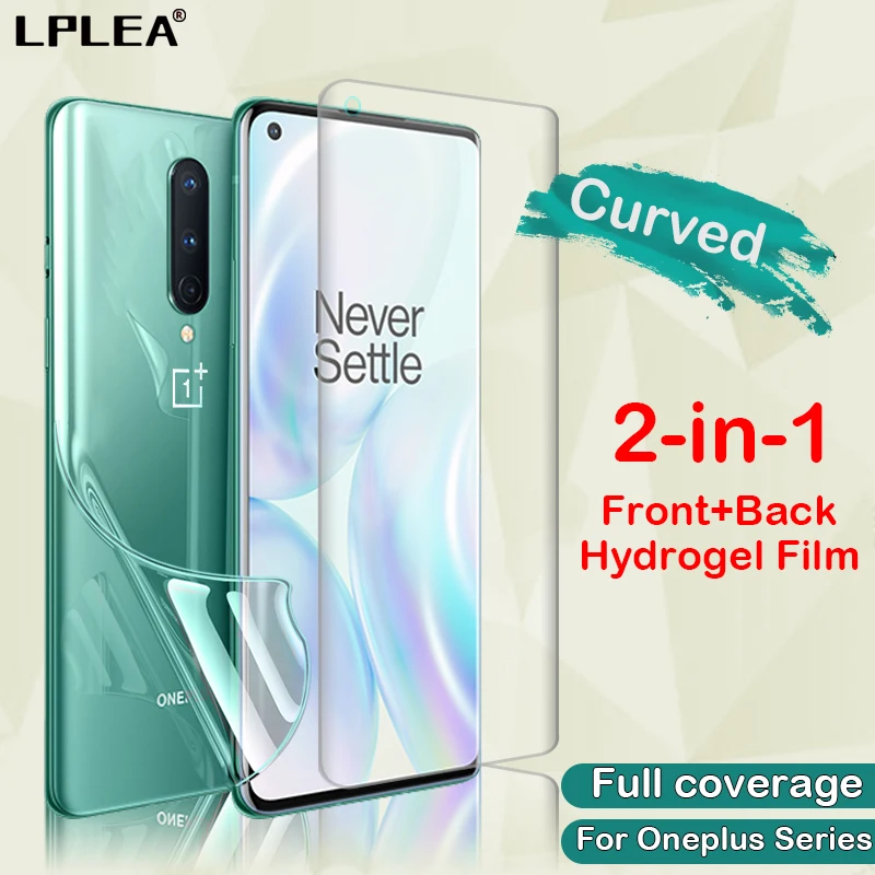 Изогнутая Защита экрана для Oneplus 8 8t Гидрогелевая пленка 6 Edge полное покрытие 7t 7 Pro