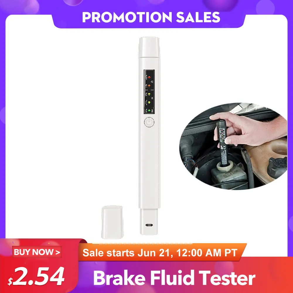 Универсальный тестер тормозной жидкости для автомобилей 5 светодиодов |