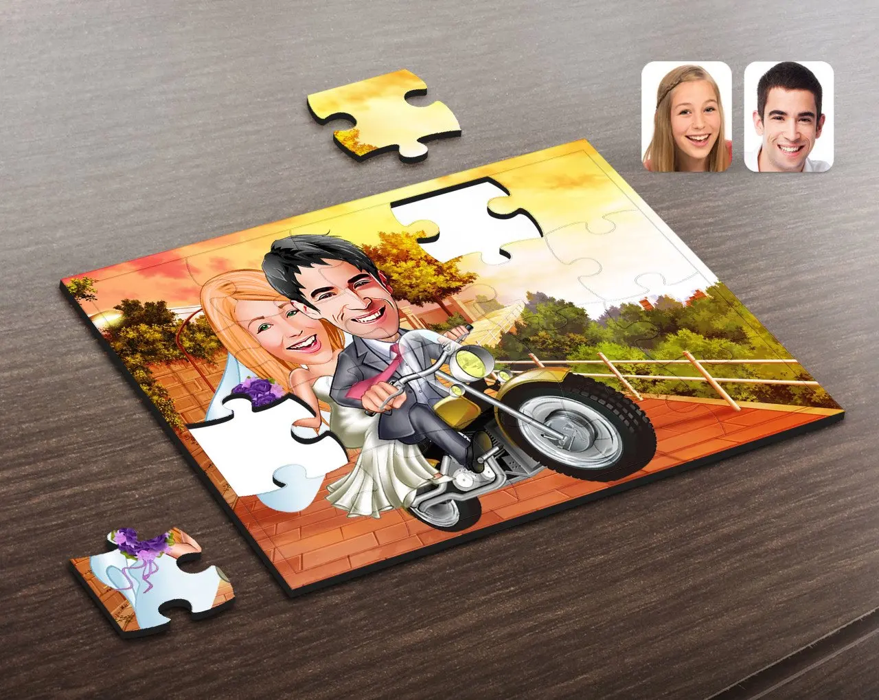 

Personalized Maried Caricature Of Wooden Puzzle-8 Decoration Girlfriends Gift Moment Happy Design Modern Quality reliable in-game