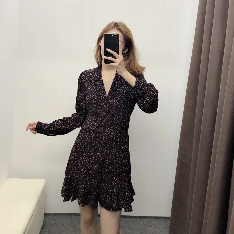 Осень 2019 Новая мода крошечные милые цветочные принты выше колена подкладка шорты