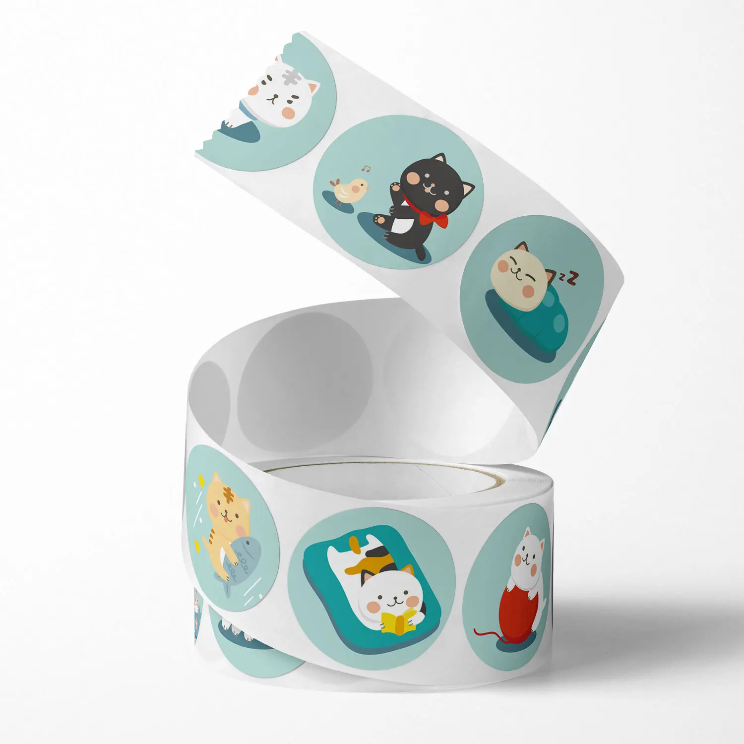 500 шт./рулон детские наклейки 1 дюйм