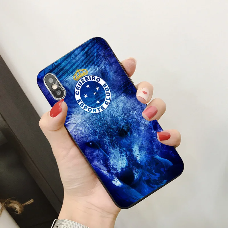 Чехол для телефона FC Cruzeiro iPhone XR 11 Pro XS Max X 5 5S черный DIY мягкий чехол iphone SE 7 8 6 6S Plus 7Plus