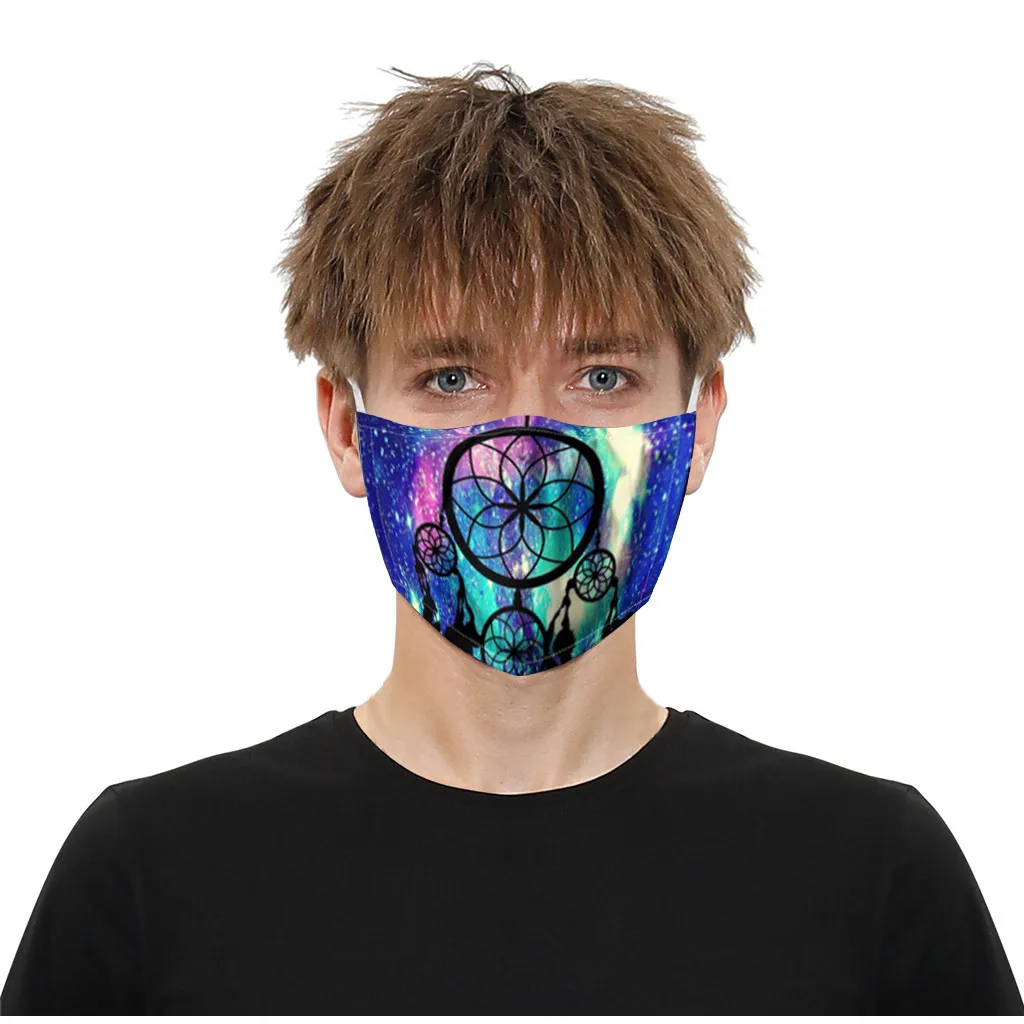 

Dustproof Windproof Facemask Anti Fog Haze PM2.5 Face Mask Sky Printed Cotton Washable Mascarillas Breathable Masque Lavable 1PC