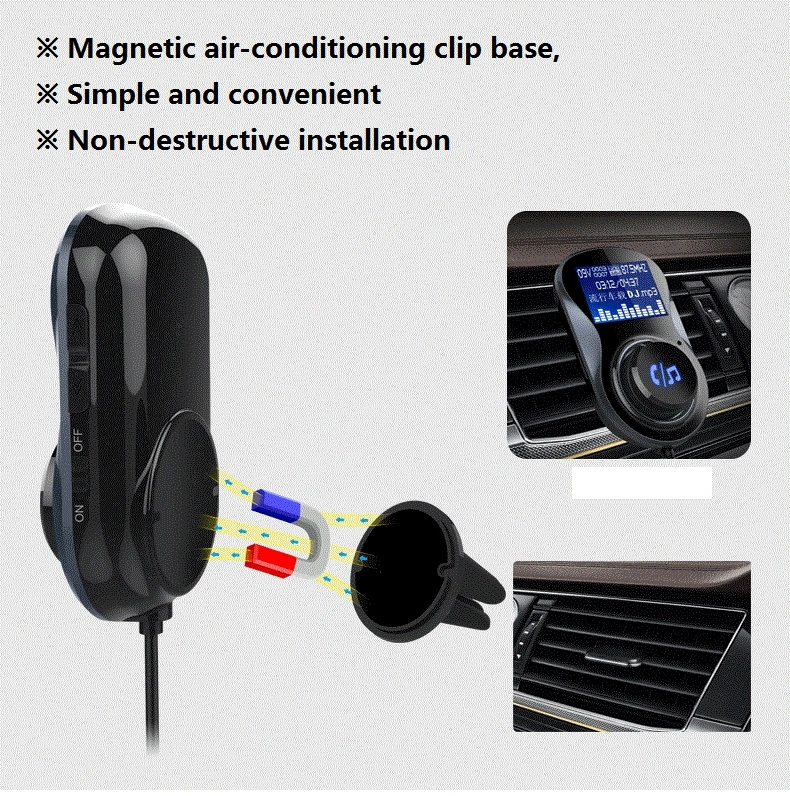 Автомобильный Bluetooth fm передатчик радио адаптер карта двойной порт USB авто
