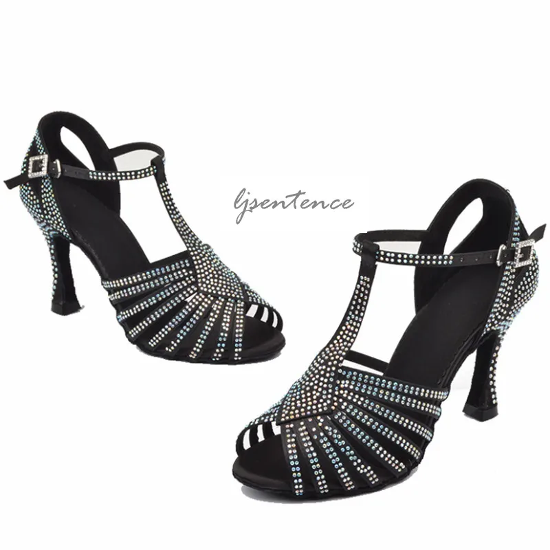 

Women Rhinestones Latin Dance Shoes Tango Salsa Ballroom Dance Shoes Women Wedding Shoes Ladies Indoor sandals Dance Sneakers