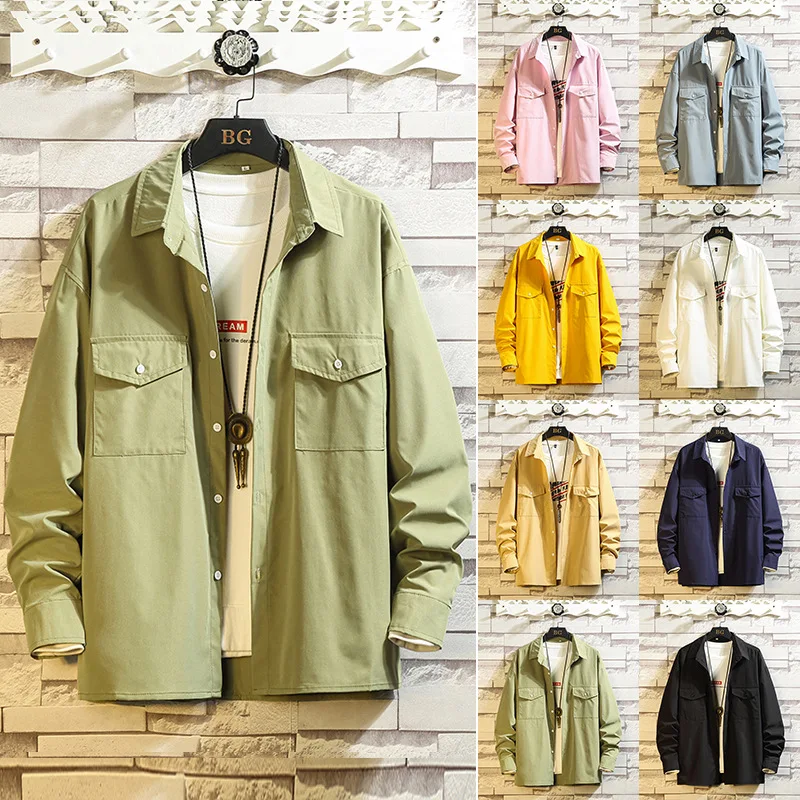 

2021 Spring Men's Loose Large Versatile Shirt