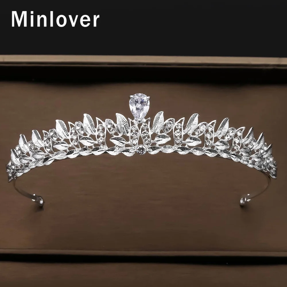 Mecresh Zircon для невесты короны тиары с украшением в виде кристаллов пышные свадебная