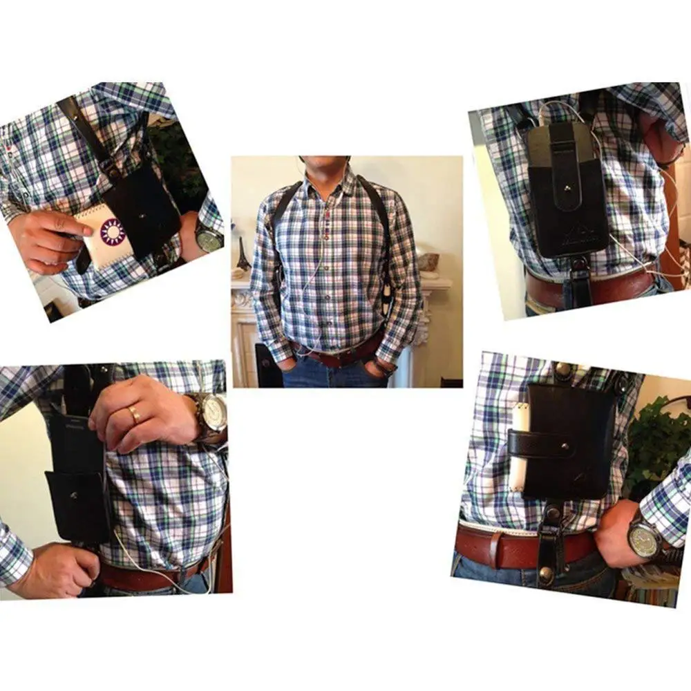 Yeahmart мужской кожаный Противоугонный защитный кошелек сумка для путешествий на