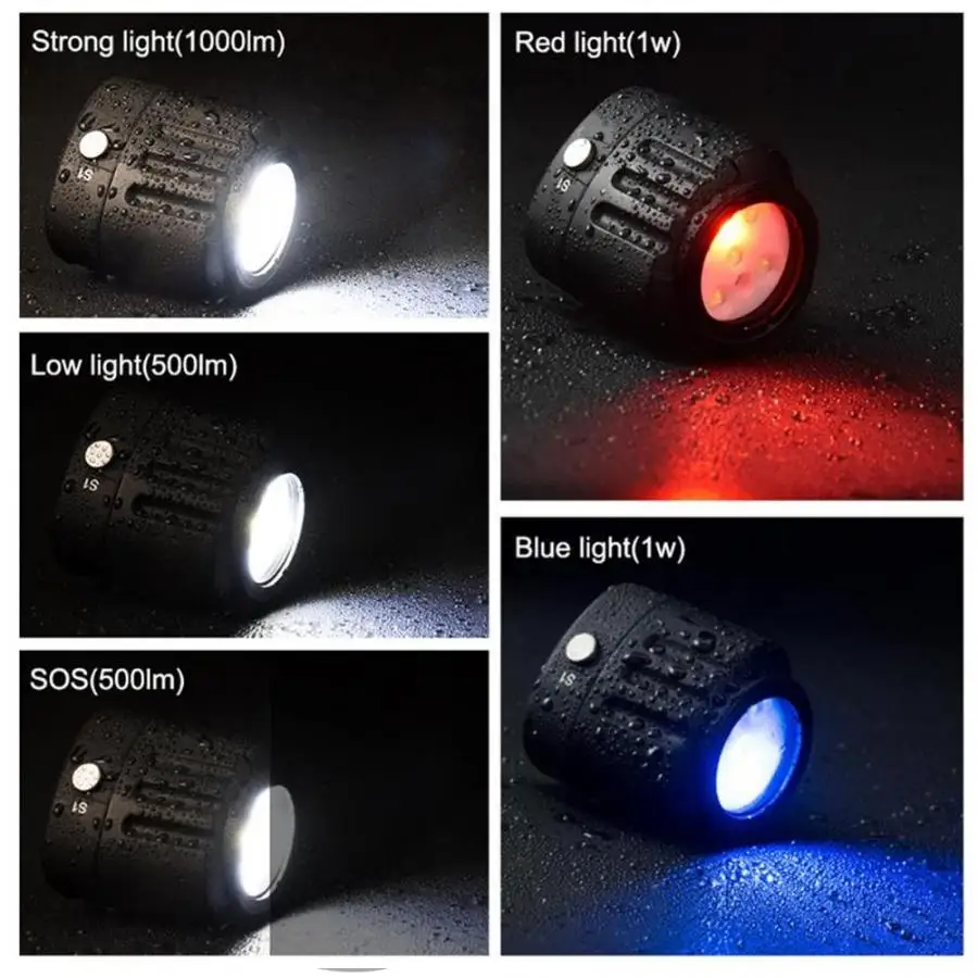Светодиодсветильник лампа для подводной съемки диаметром 40 м/7500 футов с батареей