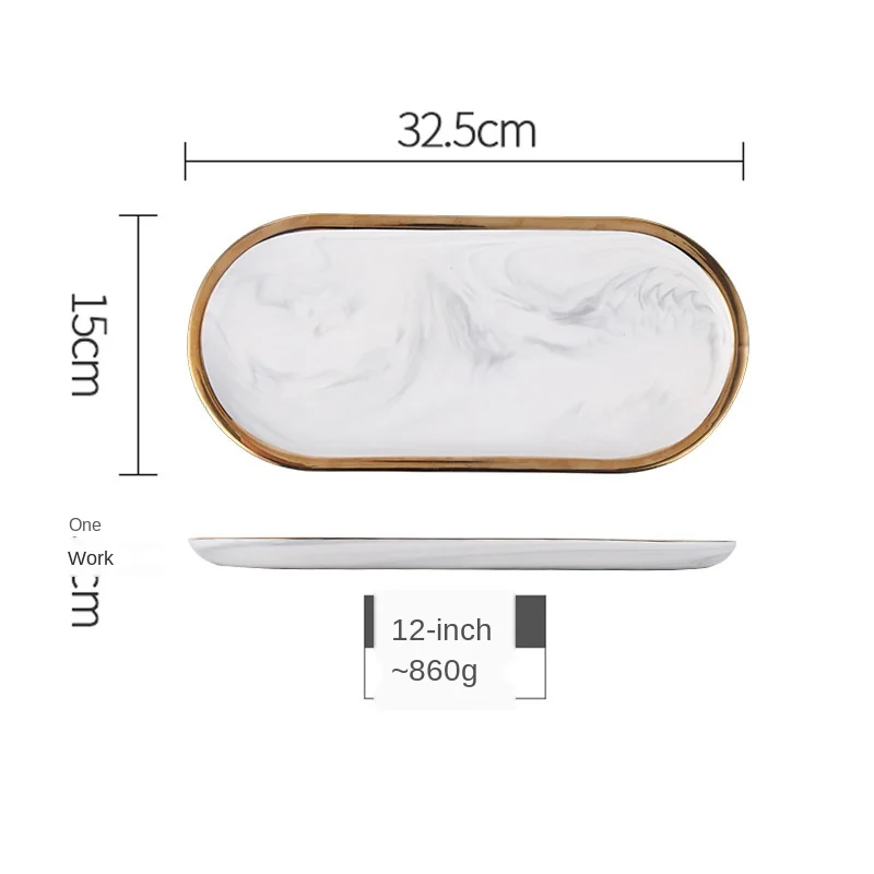 

Ceramic Phnom Penh Nordic Style Oval Plate Western Dish Dessert Plate Household Bread Plate Tableware Accessories Dish ZH641