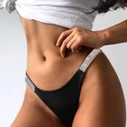 BORRUICE Модные трусики-Танго сексуальные трусики с заниженной талией, женские стринги с надписью стразы, бикини, нижнее белье, удобные стринги с высокой вилкой для фитнеса