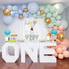 Воздушный шар в виде гирлянды для детского дня рождения, первый воздушный шар в форме гирлянды с изображением дня рождения для девочек и мальчиков, украшение для вечеринки