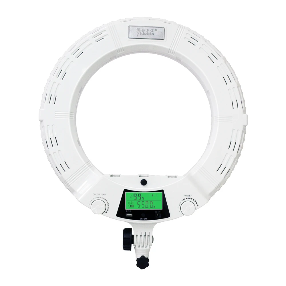 

Yidoblo AX-480EII Lamp Camera Photo Studio Phone USB Charger Video 18inch 240PCS LED Ring Light Warm & Cold Color Ring Lamp Kit