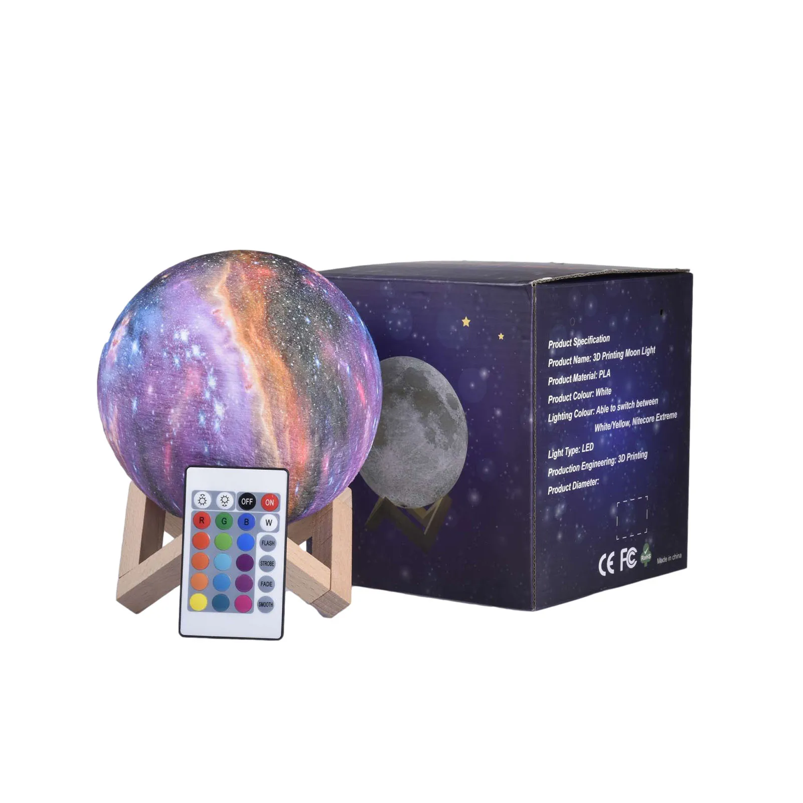 

LED Star Moon Lamp 3D Print Univers Light Colorful Change Remote Control Touch Home Decor Creative Birthday Gift USB Night Light