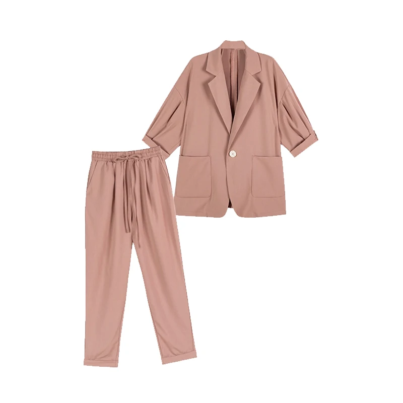 Женский офисный комплект из двух предметов повседневный костюм большого размера