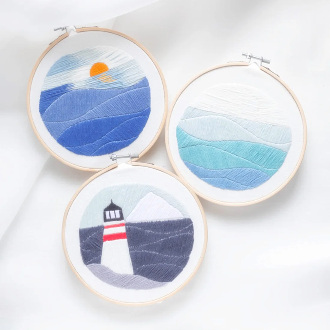 Набор для вышивки крестом сделай сам комплект начинающих 15 х15 см с бамбуковым