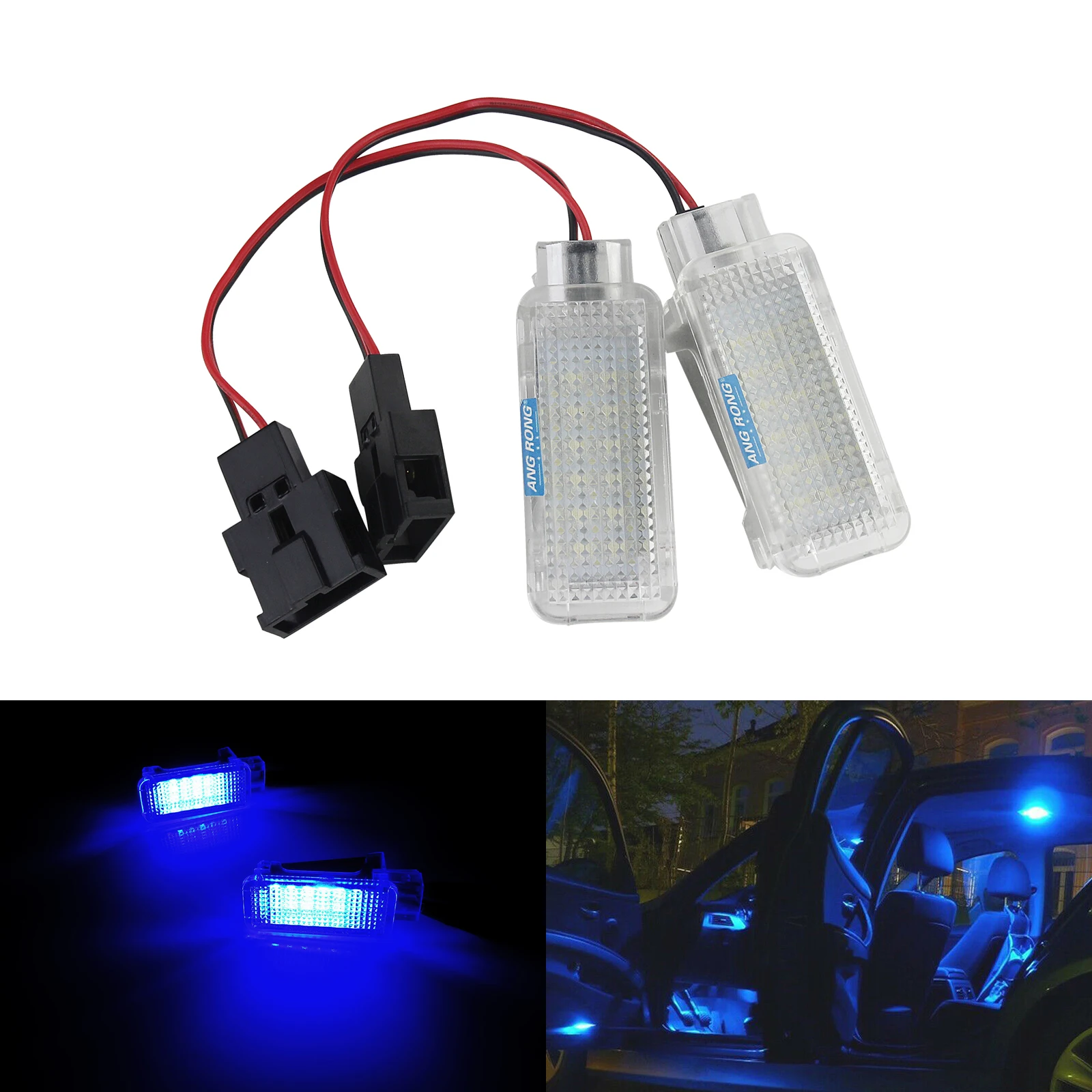 

LED Courtesy Door Trunk Boot Footwell Luggage Lights Fit Audi Q5 Q7 A3 A4 S4 A5
