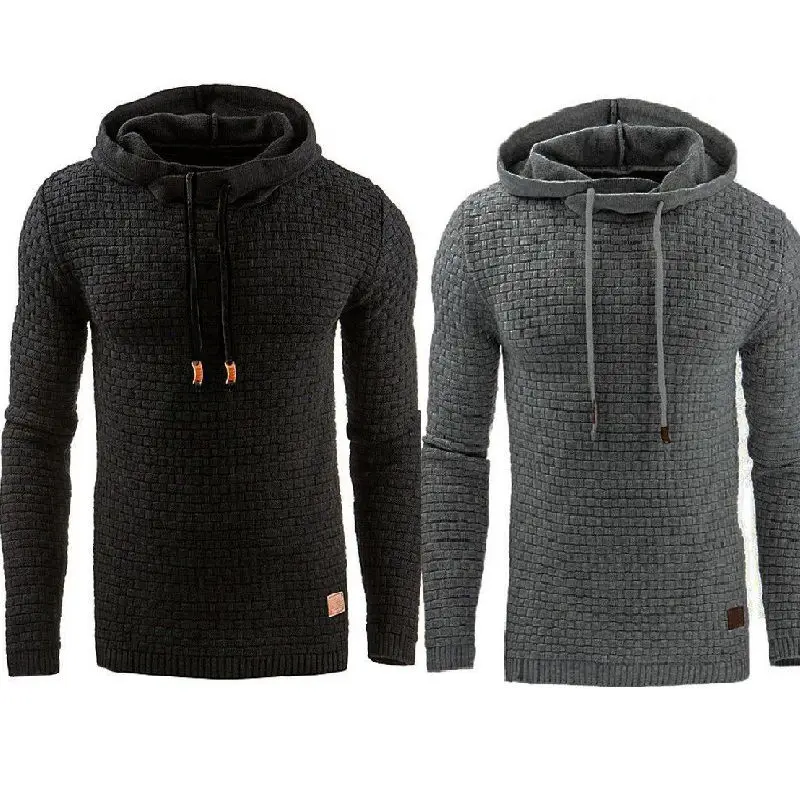 

Winter Mens Thick Hoodies Sweatshirt Pullovers Male Plaid Hooded Unique Korean Long-Sleeved Hoodie Jumper Outwear Streetwear