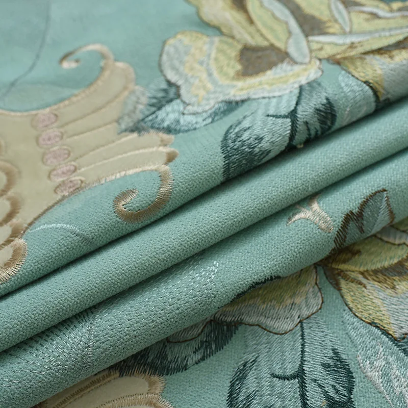 Роскошная Европейская занавеска с цветочным узором в виде вазы Затемняющая для