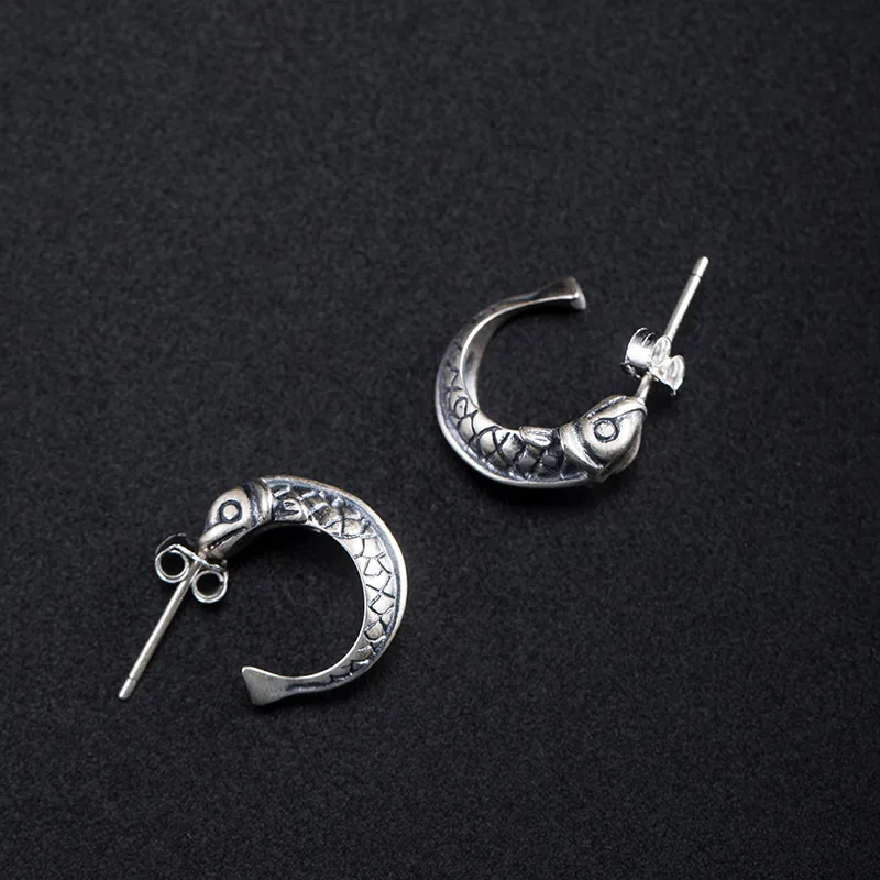 

Chinese Style Lucky Charm Koi Carp Stud Earrings For Women Men's Red Fish Earrings Good Lucky Jewelry Birthday Gifts