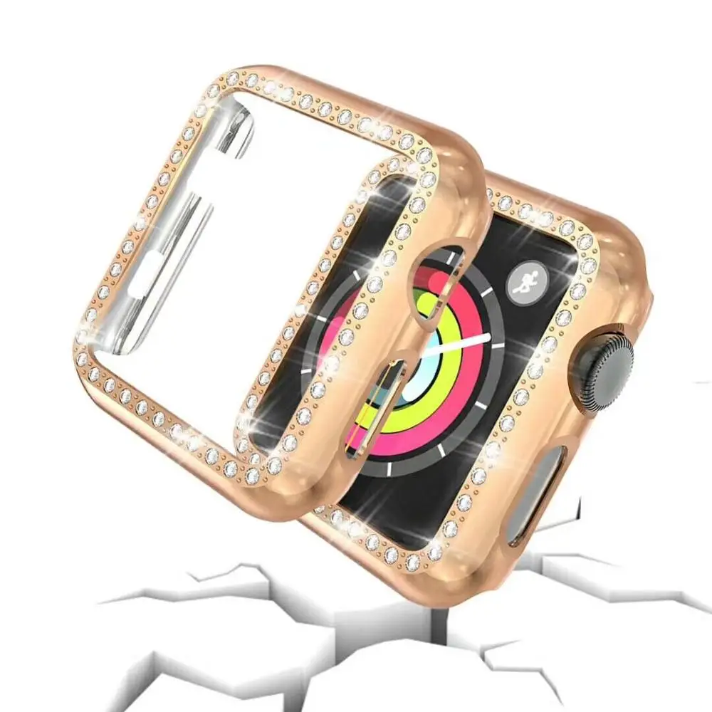 Лидер продаж Алмазный чехол для Apple watch серии 5 ремешок 40 мм 44 38 42 iwatch бампер 4 3 2 1 |