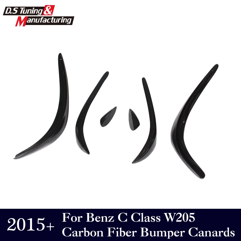 for C class w205 s205 car front bumper lip canards splitter cups with New package sports edition 2015 + | Автомобили и мотоциклы