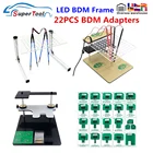 Светодиодный ная Рамка BDM для KTAG KESS светодиодный BDM Рамка с адаптером 22 шт. полные наборы OBDII ECU Progammer LED BDM Рамка с 4 шт. зондами