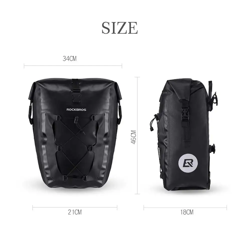 ROCKBROS 20L Водонепроницаемая велосипедная сумка складная задняя стойка задние