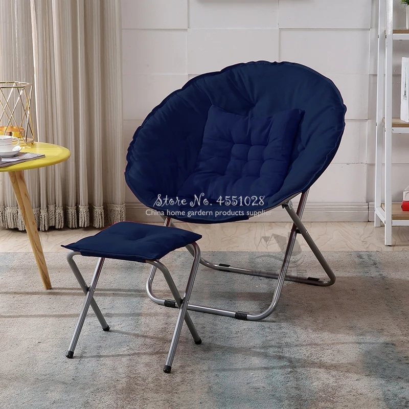 Домашнее кресло качалка для взрослых Moon современный шезлонг с подставкой ног и