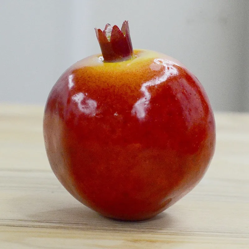 pomegranate Искусственные фрукты поддельные яблоко лимон игрушечный миксер фрукты для украшения свадьбы Вечерние украшения дома реквизит для фотосъемки ремесло еда - Цвет: pomegranate