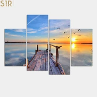 siping beach sea sunset sea view room decor wall decor decorations for home canvas painting wall art posters room decoration
