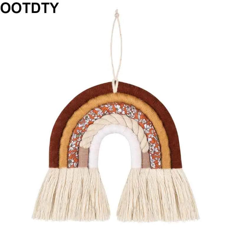 Радужные настенные украшения ручной работы плетеные радужные скандинавские