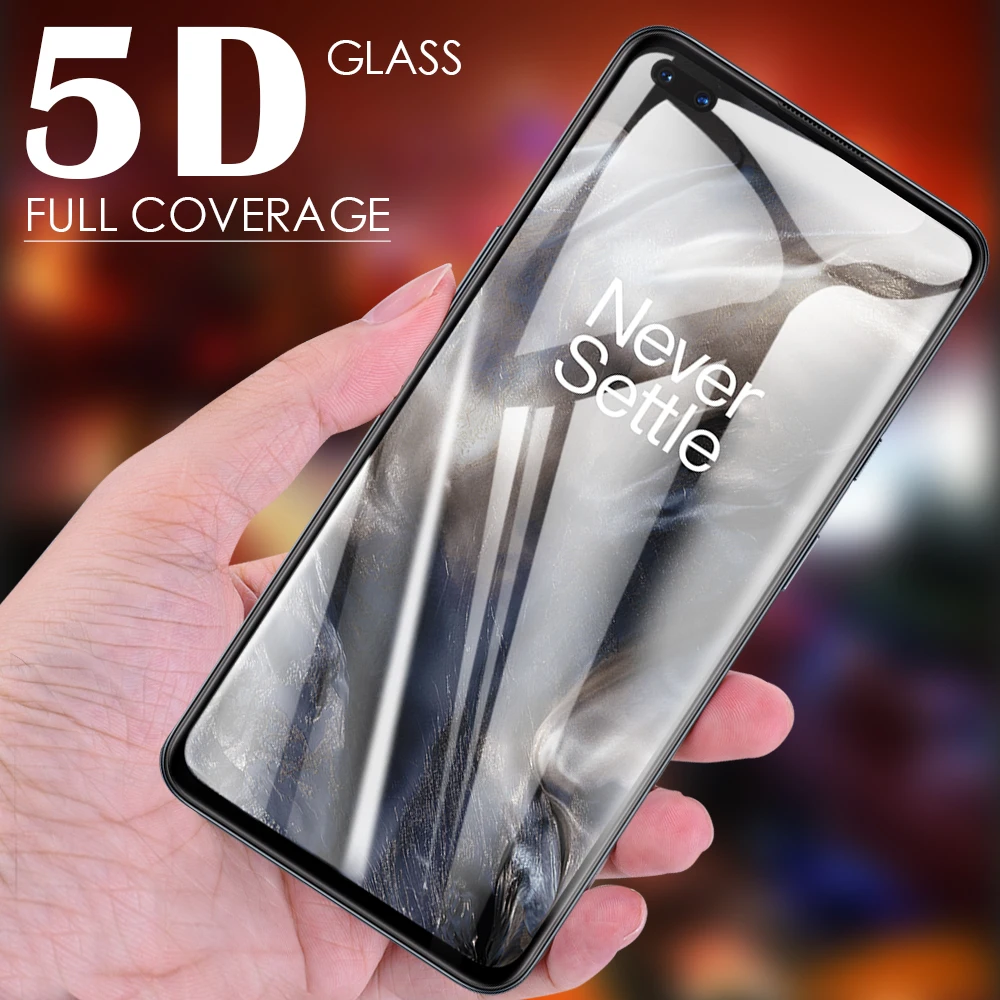 

9H Full Cover 5D Curved Surface Coverage Tempered Glass Screen Protector For Oneplus Nord CE N10 5G N100 Protective Film