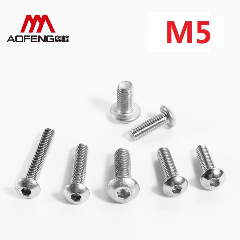 Болты с шестигранной головкой из нержавеющей стали 5 мм 304 M5 x 6 8 10 40 70 80 мм|Винты| |