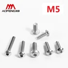 Винты с шестигранной головкой из нержавеющей стали M5 304 M5 * 6 8 10 40 70 80 90 100 мм ISO7380 с полной резьбой