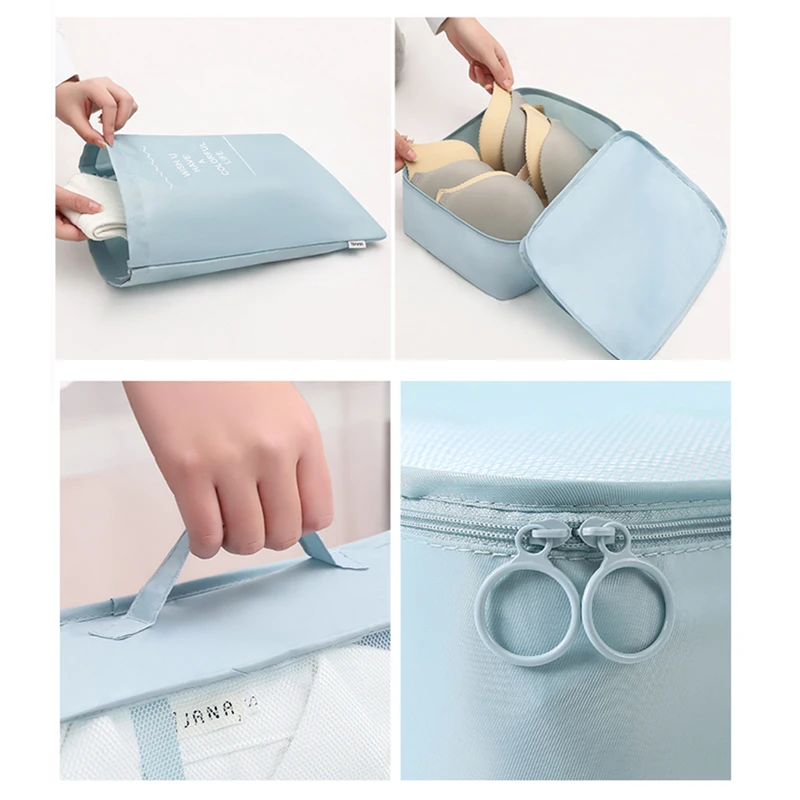 8Pcs Large Capacity Luggage Organizer Clothes Storage Bags Travel Organizer For Packing Cube Underwear Cosmetic Shoes Tidy Pouch