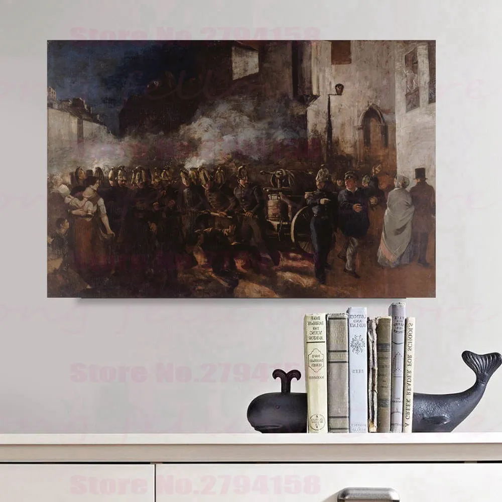Gustave Courbet Реплика Ретро пейзаж живопись холст печать поле боя искусство для