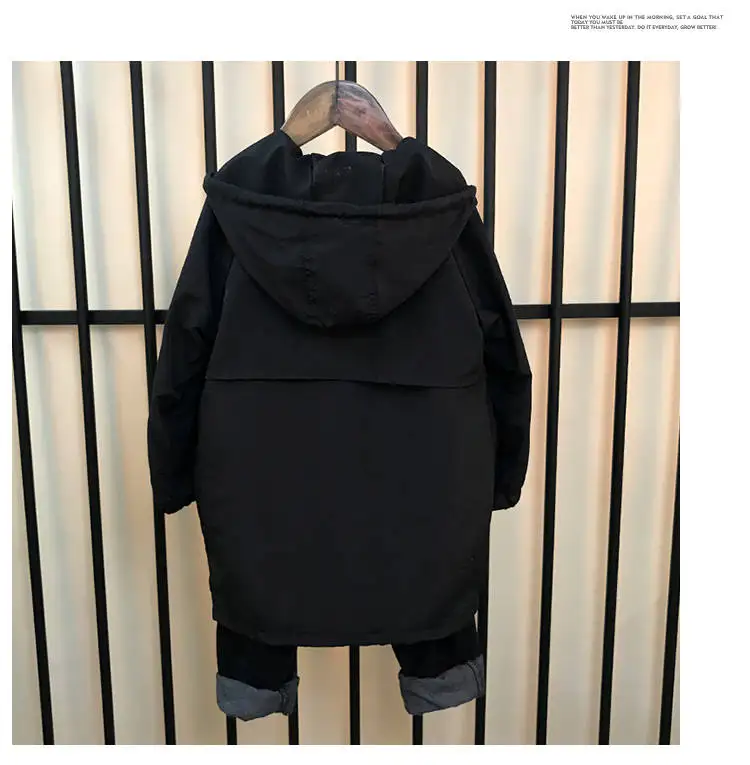 Детский Тренч куртки Новинка осени 2019 повседневные Длинные для маленьких