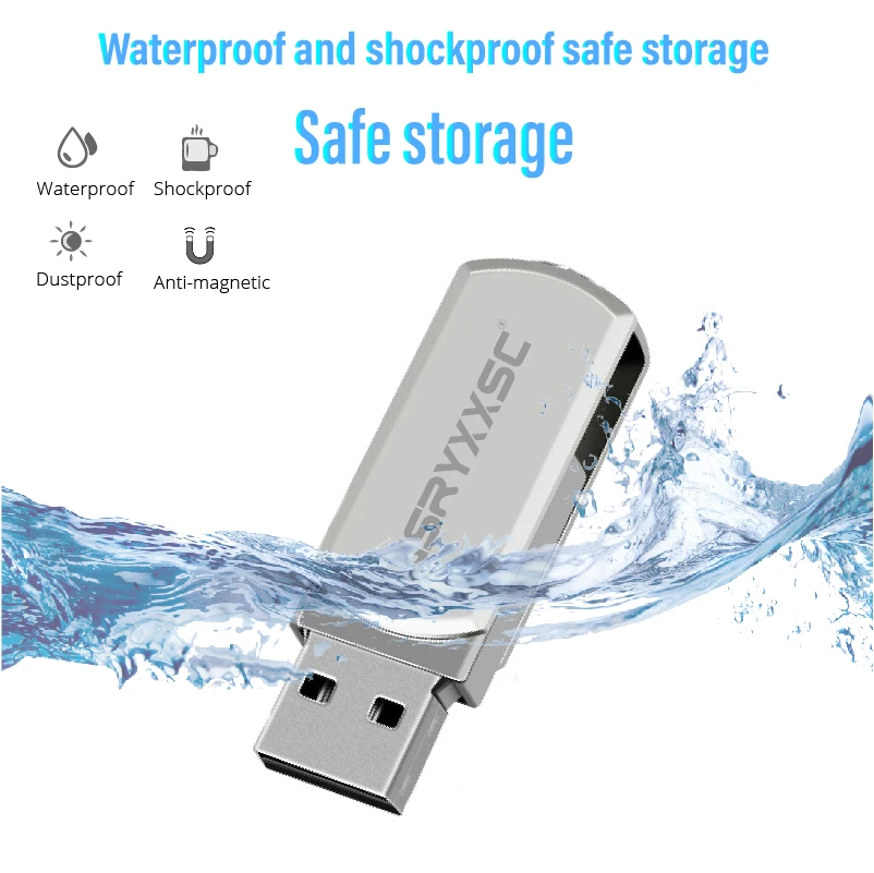 Wsryxxsc металлический usb флэш накопитель Водонепроницаемый 64 ГБ 32 16 8 4