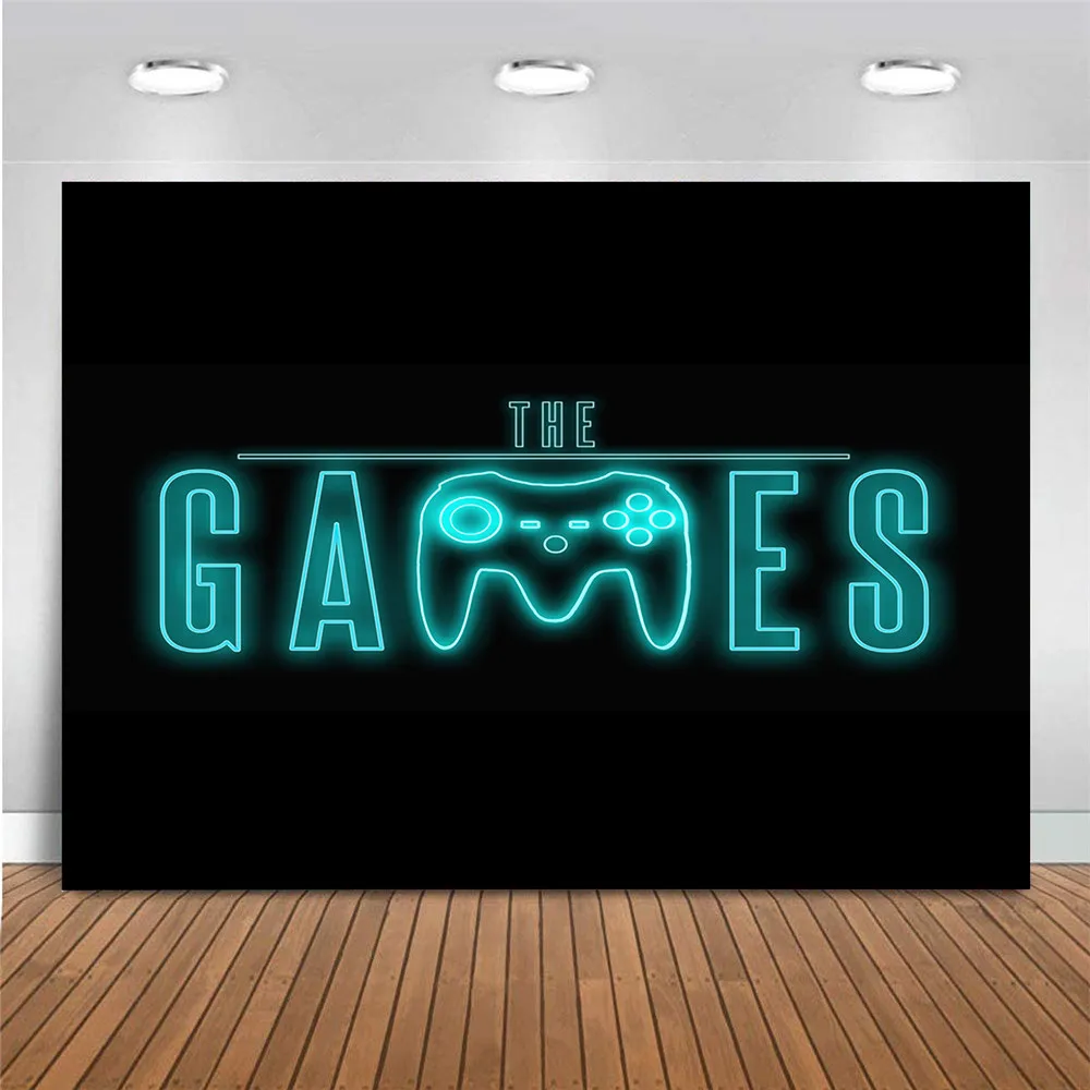 3D Game Handle Printed Vinyl Photography Backdrops Photo Boys Girls Birthday Party Decoration Backdrop Curtain