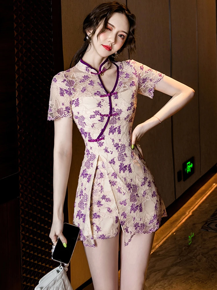 2021 סיני סגנון נשים סקסי qipao ספא אחיד קוסמטיקאית בגדי עבודת עיסוי טכנאי אחיד אלגנטי יומי qipao שמלה