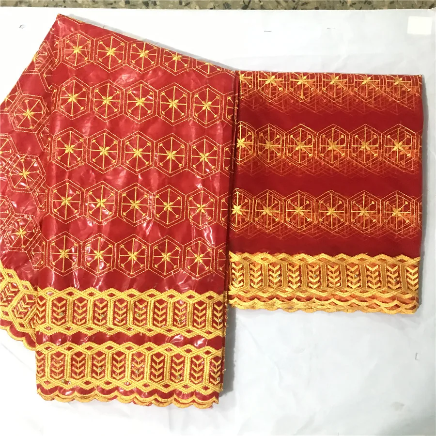 Жаккардовая 100% хлопчатобумажная богатая парча высокого качества африканская