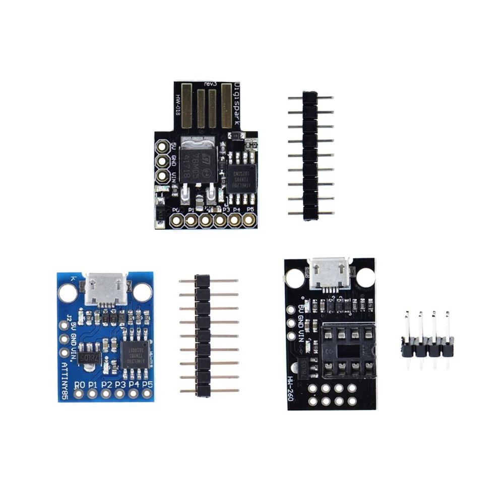 Плата разработки Digispark Kickstarter Micro ATTINY85 для Arduino IIC I2C USB 1 шт. синяя Черная|development board|usb